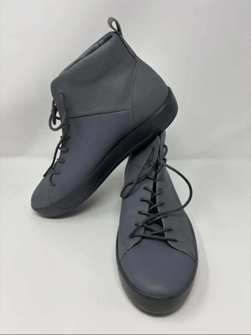 Ecco | Men's Lace-Up High-Top Sneakers in Dark Gray danish design 9 43